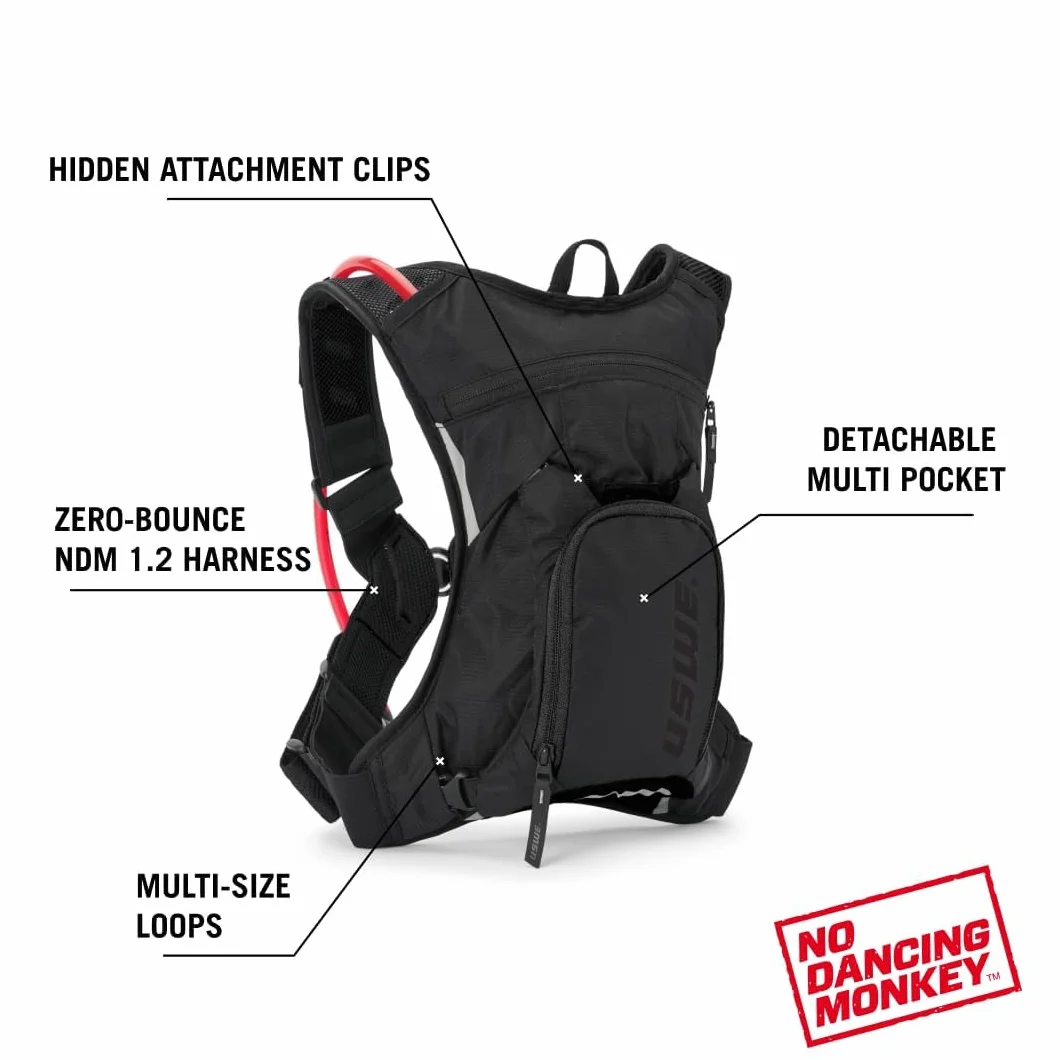 USWE MTB Hydro - Zaino idrico per ciclismo, mountain bike, E-MTB e Gravel, zaino con sacca d'acqua