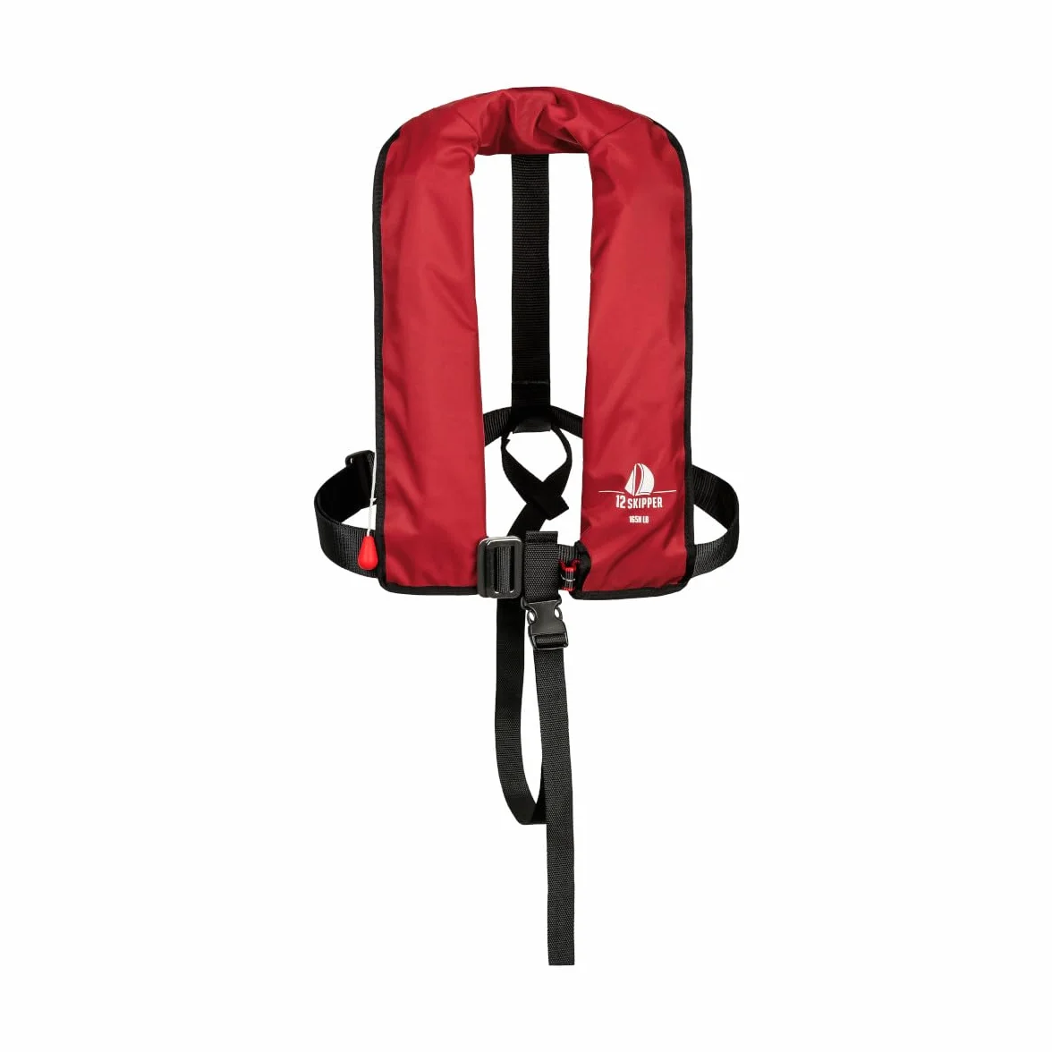 Set di 4 12skipper giubbotti di salvataggio automatici 165N ISO con imbragatura, rosso