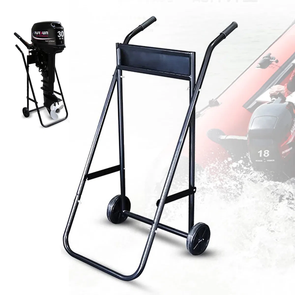 carrello Nisorpa motore fuoribordo supporto motore barca robusto ruote Capacità pieghevole 75 KG