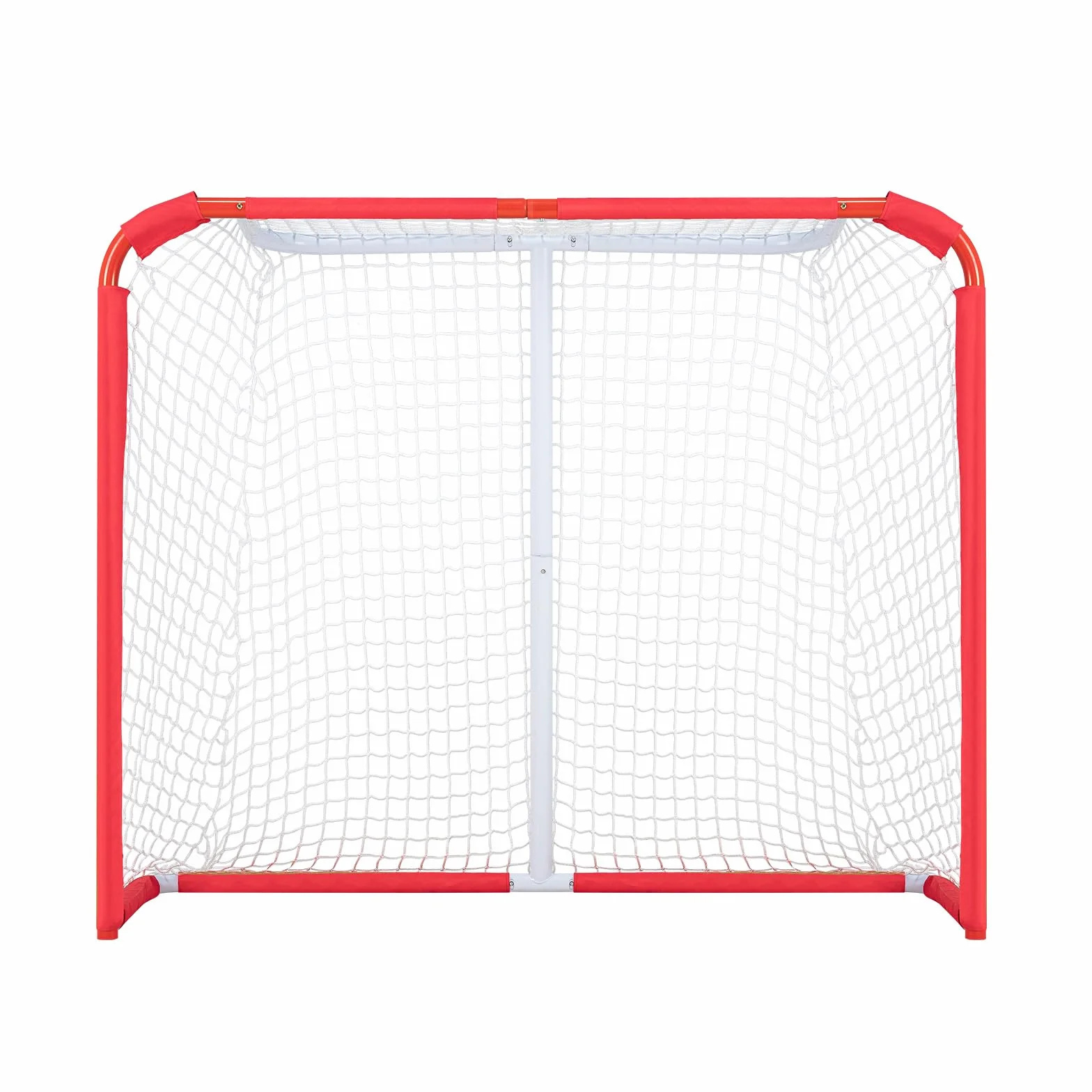 VEVOR Rete di Hockey per Strada, Porta da Hockey in Acciaio Interni Esterni, per Ragazzi Street, Roller per Bambini Allenamento, Set di Porte da per Hockey Junior, 137x112 cm, Bianco e Rosso