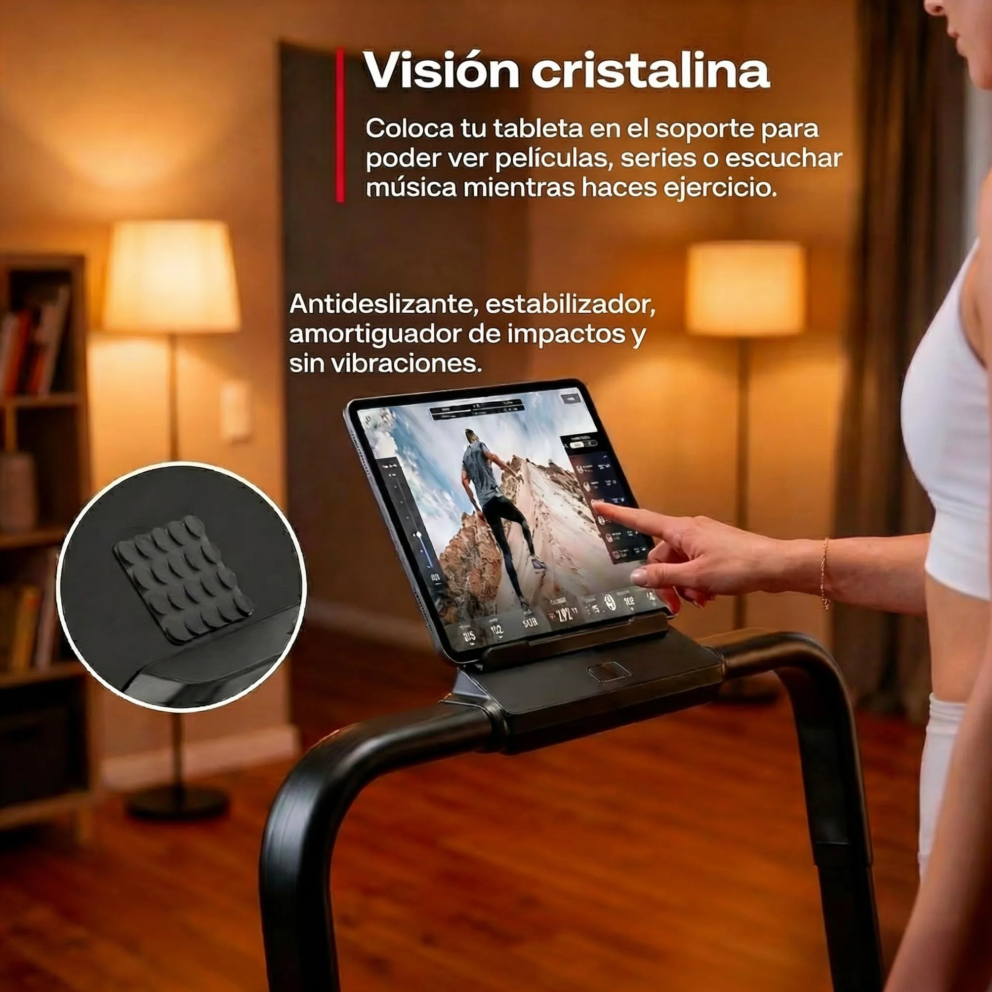 Tapis roulant per casa pieghevole – Upgraded Durevole & Portatile Elettrico Treadmill per Home Fitness con forte supporto a ventosa e telecomando, max 10 km/h per Cardio & Walking (nero)