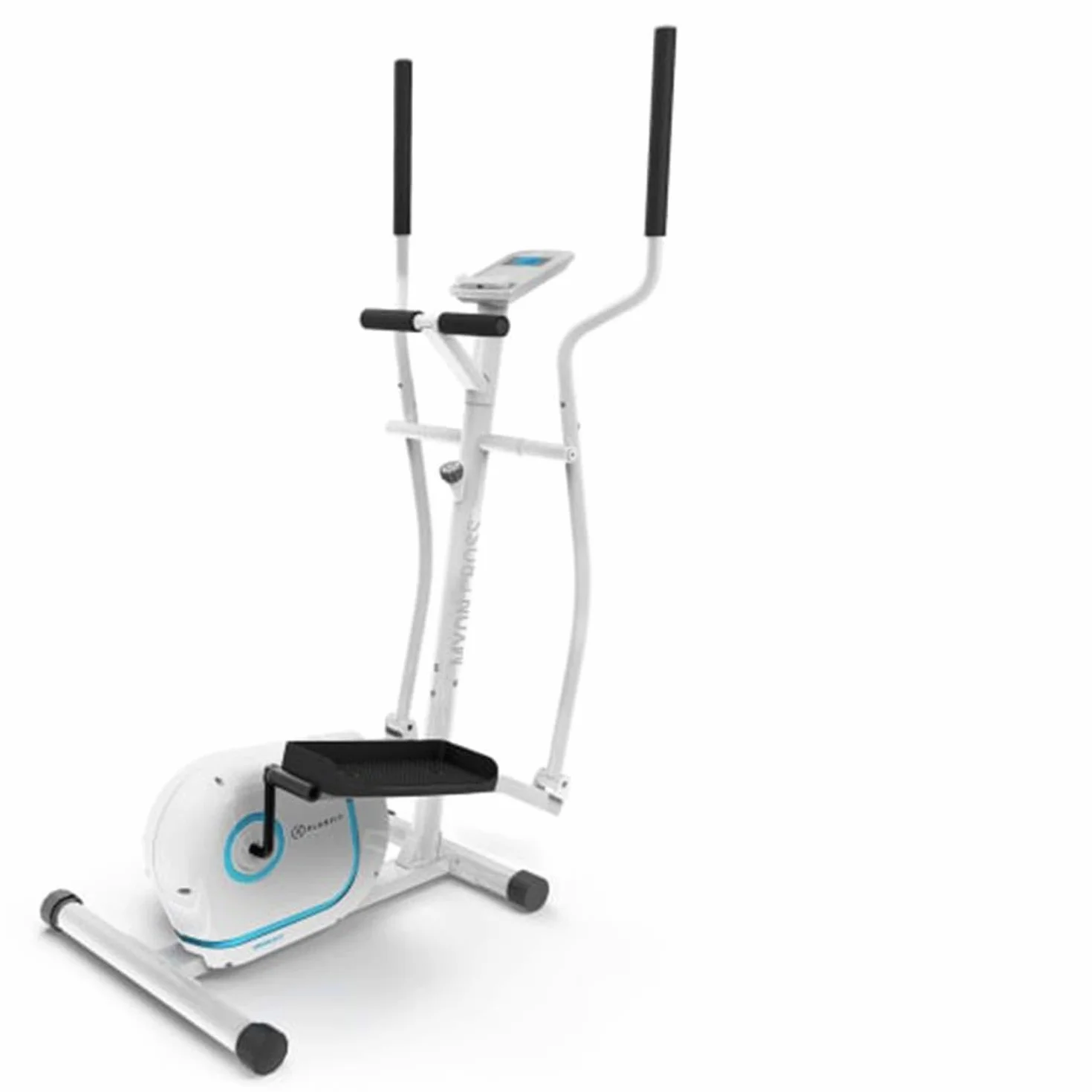 KLAR FIT Myon Cross - Ellittica, Cyclette, Ellittica da Casa Pieghevole, Telaio Certificato, Volano 12 kg, Frenata Magnetica, Supporto Tablet, Trasmissione a Cinghia, Sensore Impulsi