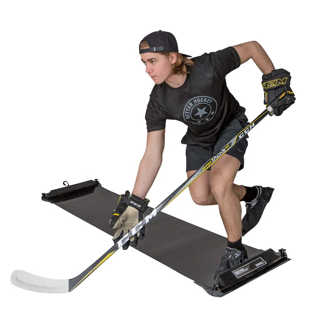 Better hockey Extreme hockey Slide Board | Dimensioni 243,8 x 55,9 cm | ti aiuta a Win the Race to the Puck | viene fornito con 3 paia di Slide Board Booties; piccolo, medio e grande | borsa per il
