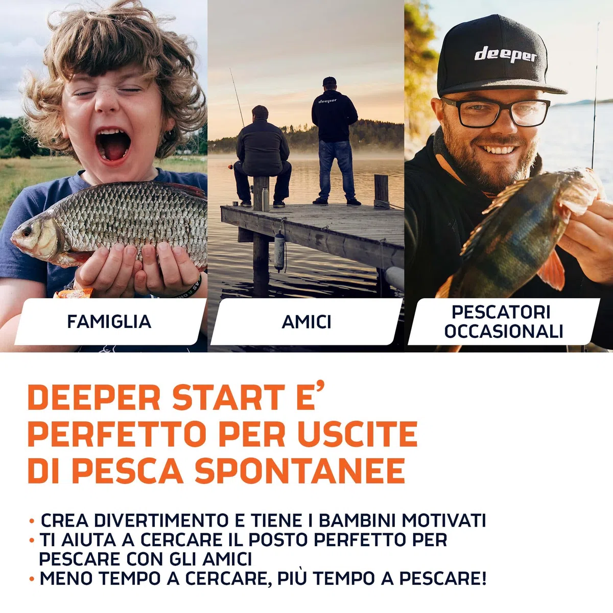 Deeper START Smart Fish Finder – Ecoscandaglio da Pesca Portatile, Ideale per Pesca Sportiva da Scogli, Riva o Spiaggia, Cerca Pesci da Lancio, Trova Pesci,Con App GRATUITA compatibile con Smartphone