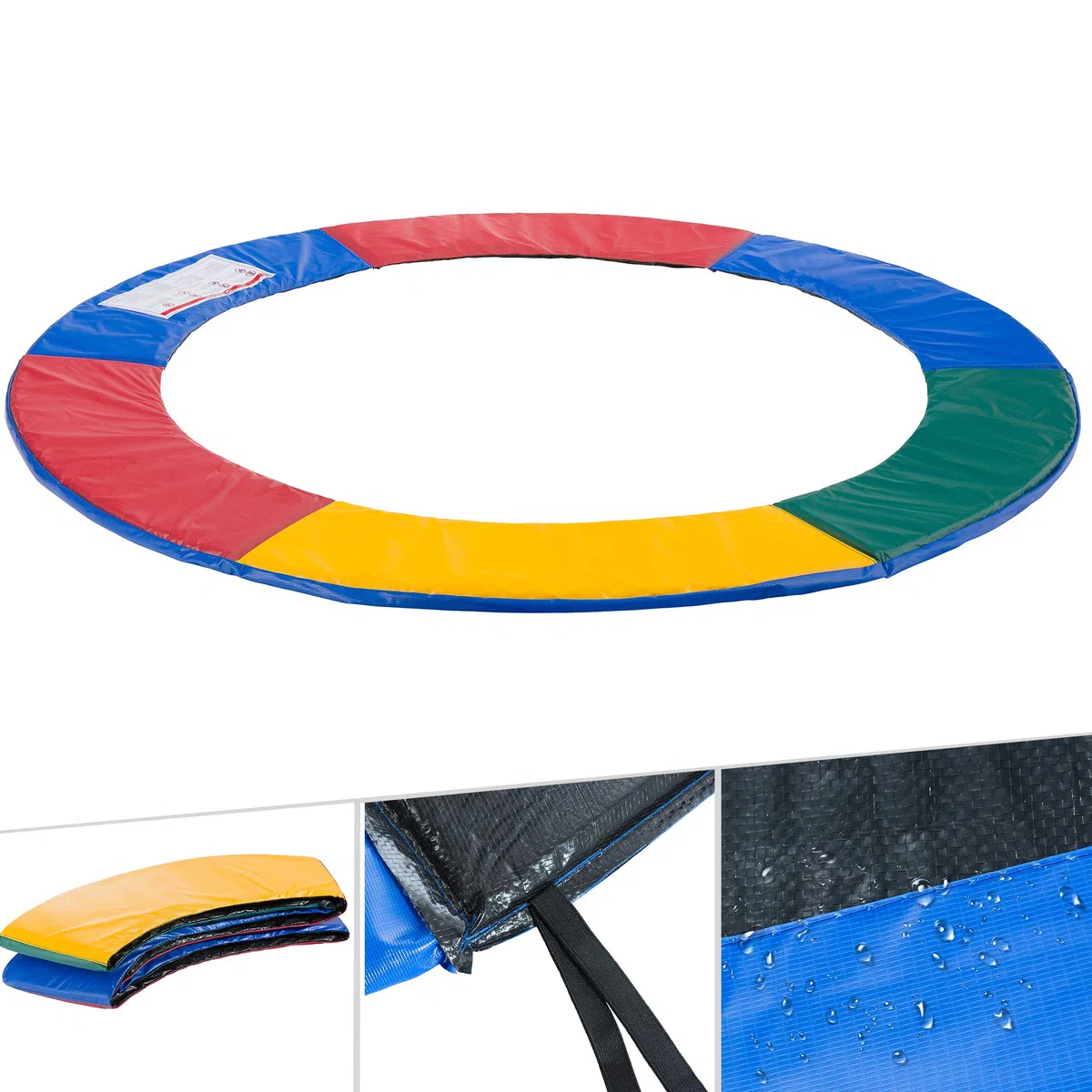 Arebos Copertura per il bordo del trampolino, 183, 244, 305, 366, 396, 427, 457 o 487 cm, multicolore