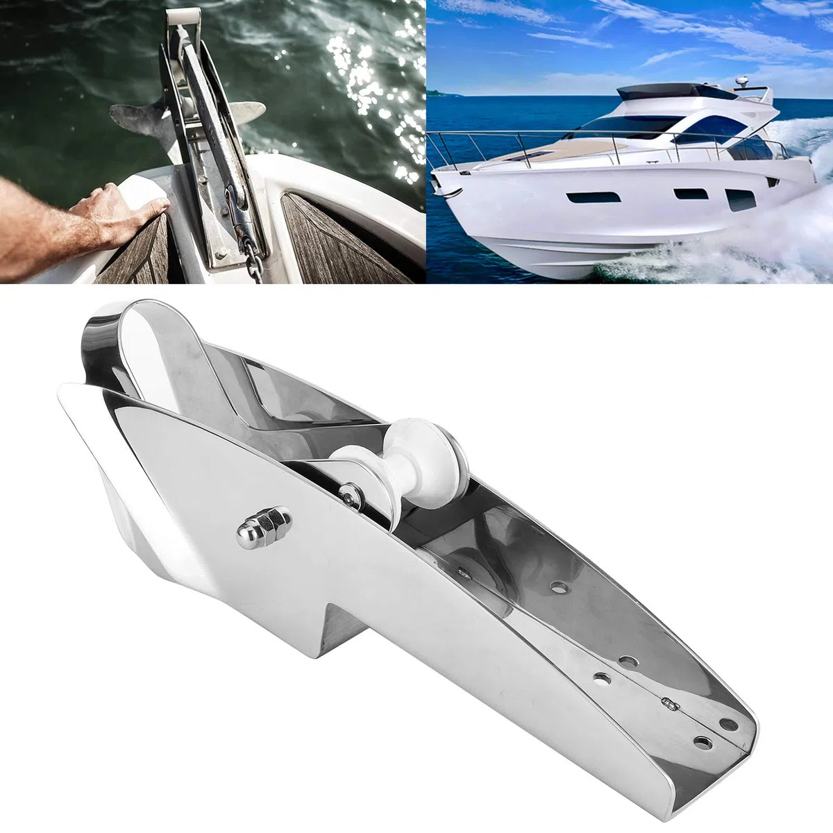 Rullo Di Ancoraggio Di Prua, Supporto Per Ancora Musone di prua per barche Acciaio inossibile 316 7,5-15 kg (420 mm/16,5 pollici) Musone Di Prua per accessori nautici