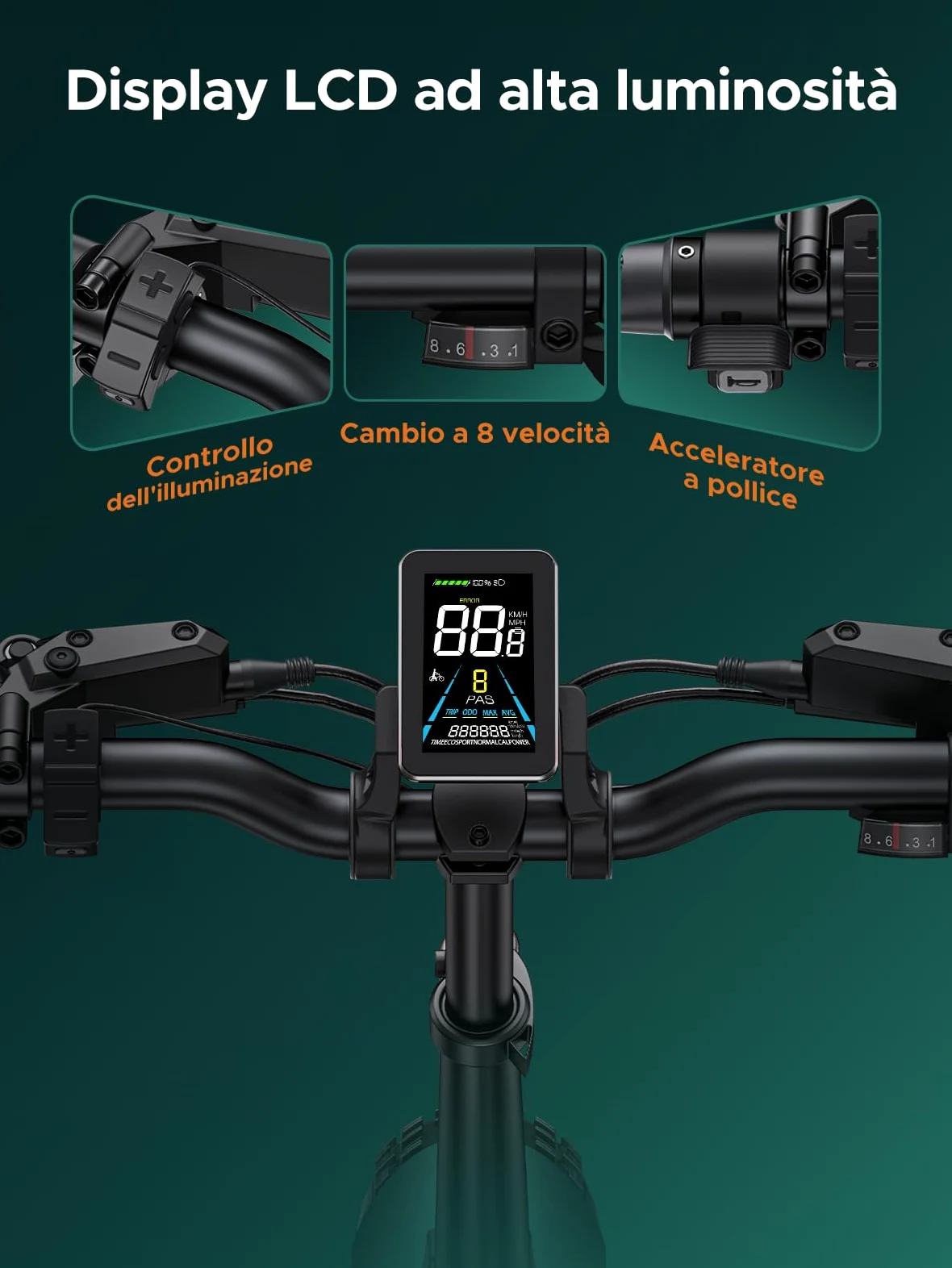 ENGWE Bicicletta Elettrica Pieghevole| 768Wh 16AH Durata 110KM| 20"×4.0" Fat Tire|Sensore di Coppia| Sospensione Completa| 8 Velocità| ENGINE Pro 2.0