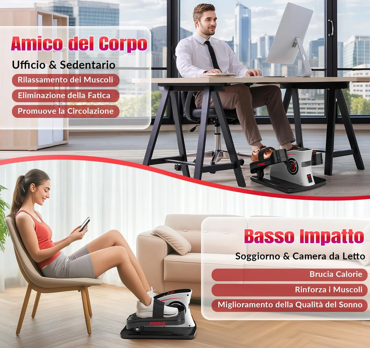 Ellittica Elettrica, Ellittico sotto Scrivania per Anziani con 15 velocità Regolabili, Motore Silenzioso da 80W e Pedale Elettrico con Monitor Display, Silenzioso e Portatile