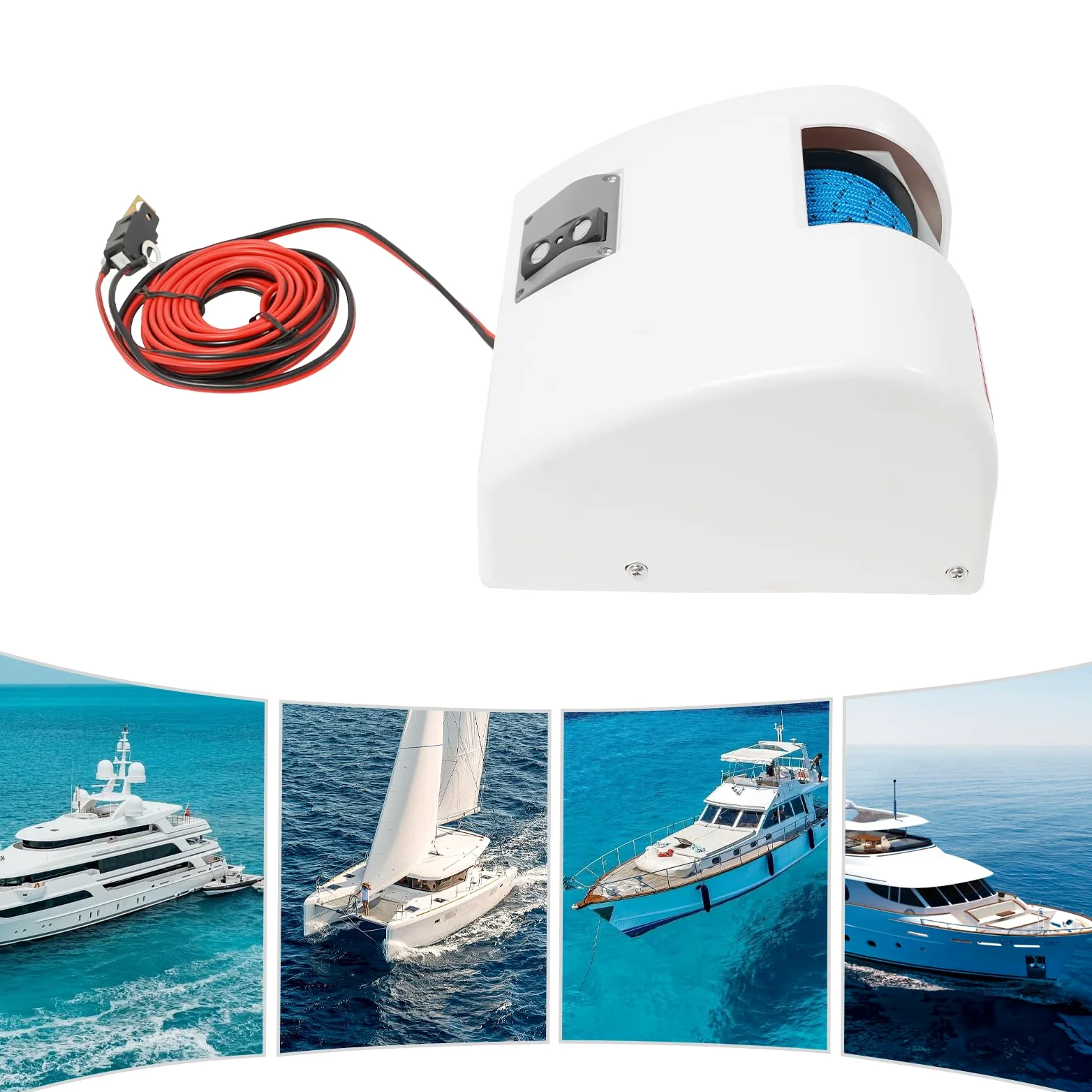 Verricelli elettrici marini radiocomandati per acqua di mare, qualità eccellente, aspetto elegante, accessori completi, lavorazione eccellente, potente e lunga durata