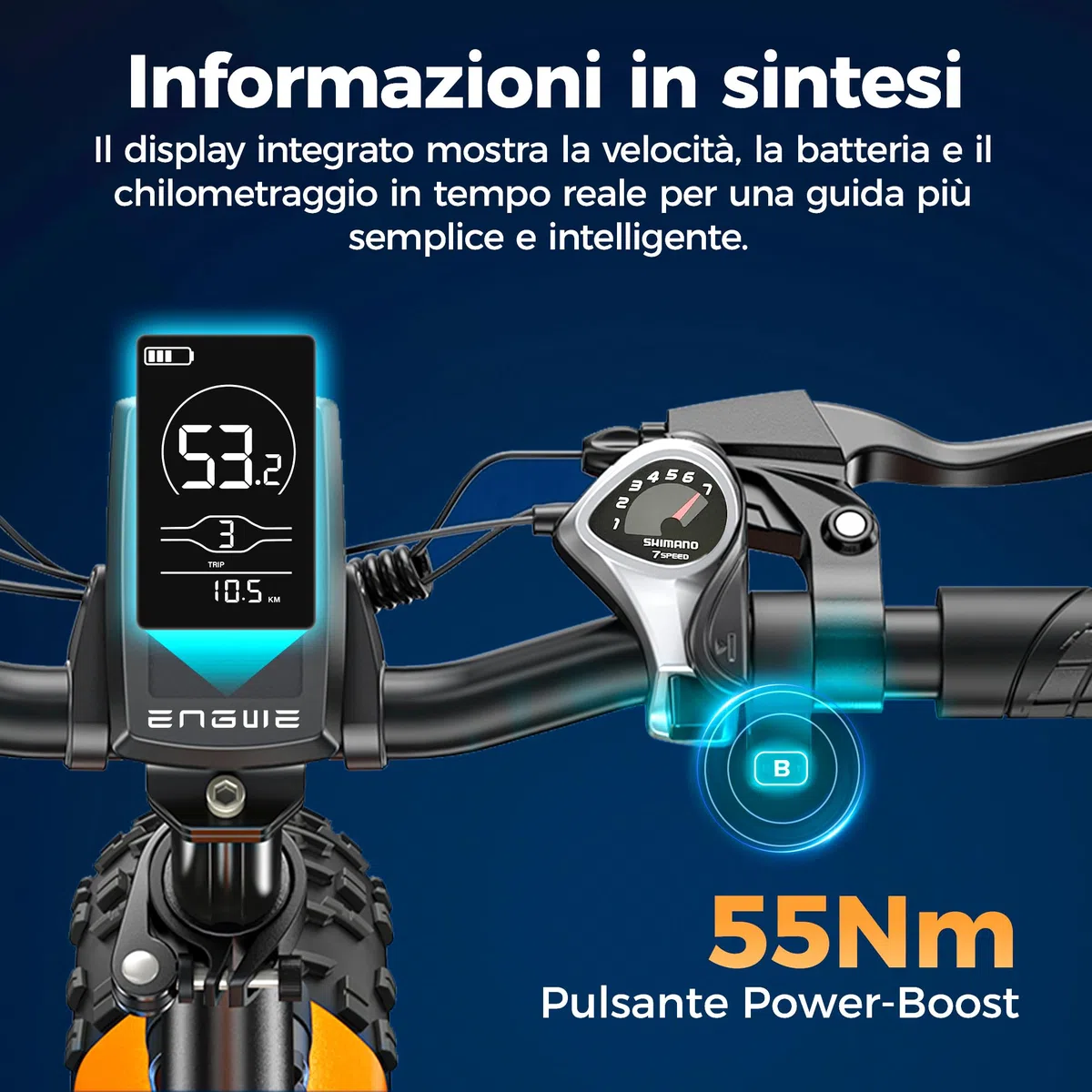 ENGWE EP-2 BOOST Bicicletta Elettrica Pieghevole Con Sensore di Coppia, 48V 13Ah Batteria Rimovibile e 250W Motore Senza Spazzole, Display a LED, 20" x 4.0" Pneumatici Grassi