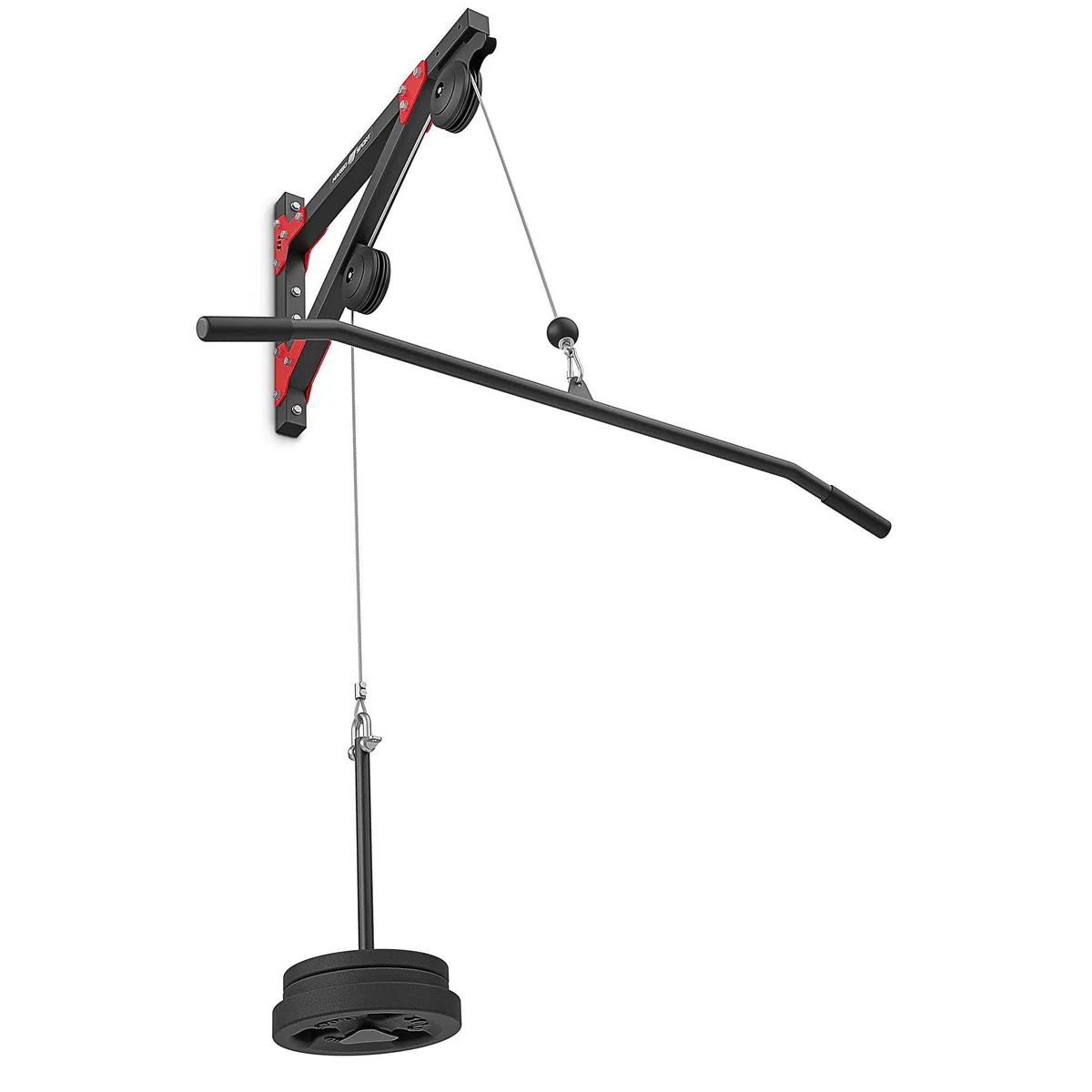 Marbo Sport - Lat Pulldown MH-W108 2.0 per Montaggio a Parete – Barra lat machine e sbarra trazioni per palestra in casa – Attrezzi palestra multifunzione per esercizi di trazioni e fitness