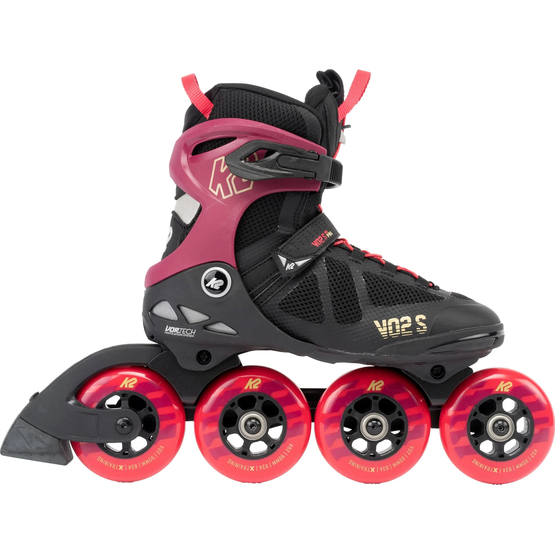 K2 VO2 S 90 W Inline Skate 2023 Burgundy/Pink
