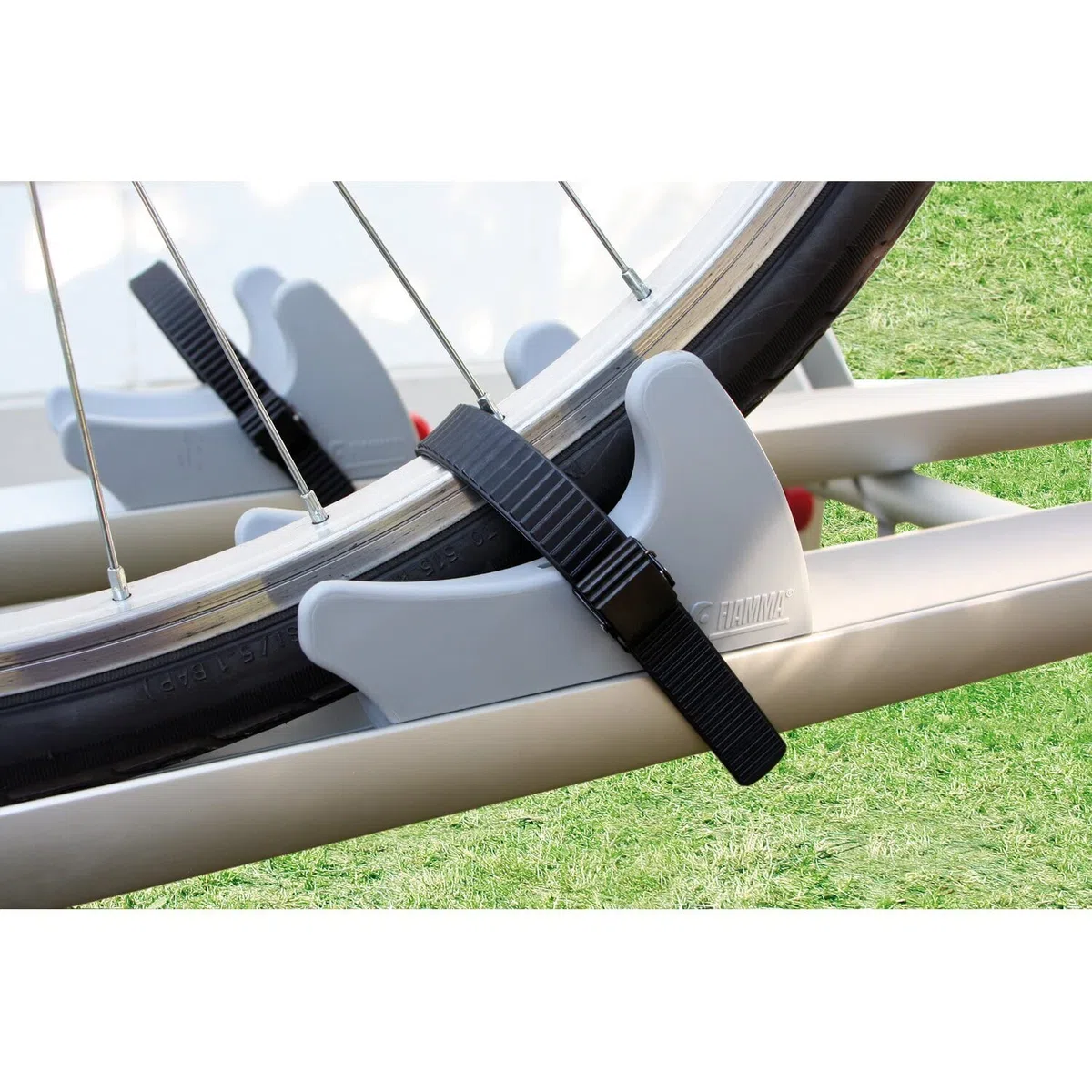 Fiamma 98656M132 Rail Premium XL, Bicicletta Rotaia, Grigio/Nero