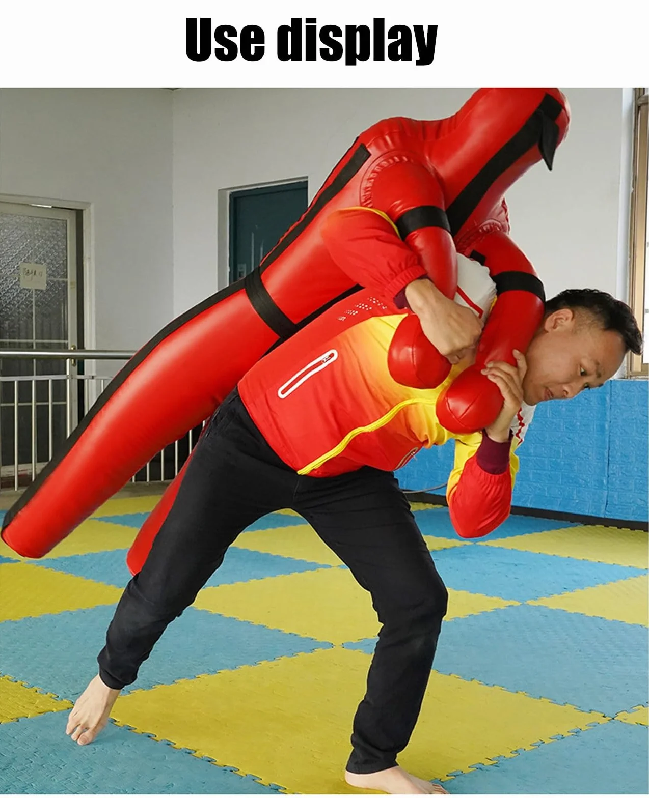 Sospeso Dummy, Judo Grappling Dummy, MMA manichino da lotta, Karate Training Dummies, per Posizione in piedi Manichino Wrestling Arti Marziali Boxe, NON Riempito ( Color : B Black , Size : 175cm )