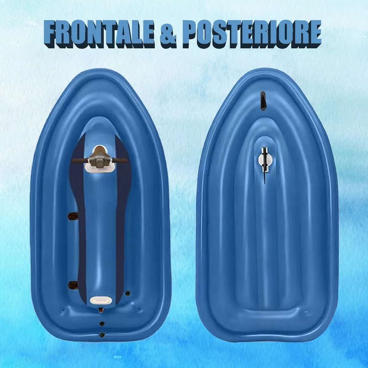 Gommone Gonfiabile 2 Posti 2025 (Blu) - 220kg Capacità, Doppia Pinna Stabilizzante, PVC Rinforzato 0.9mm, Kit Completo con Pagaia & Pompa - Ideale per Pesca, Snorkeling e Escursioni, No Elica