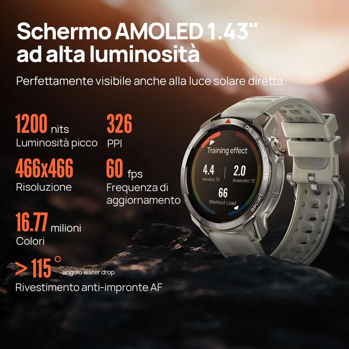 Mibro GS Pro2 GPS Smartwatch per Multisport con 1.43" AMOLED, TrackBack, Piano di allenamento,VO2max, 20 Giorni di Durata Batteria, 5 ATM Impermeabile orologio per Nuoto/Ciclismo/Corsa/Trek/Sci/Padel