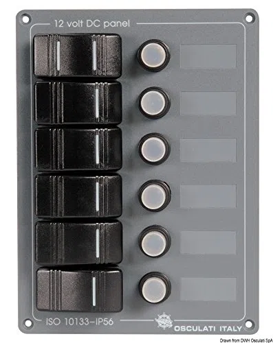 OSCULATI Pannello Verticale 6 interruttori