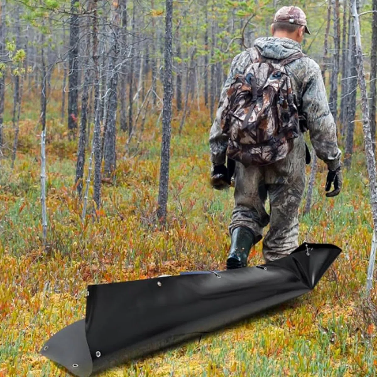 Slitta da caccia ai cervi – Carrello da caccia resistente | Carrello da trasporto all'aperto per trasportare tronchi trascinamento trofeo trascinamento uomini all'aperto terreno sabbioso neve spiaggia