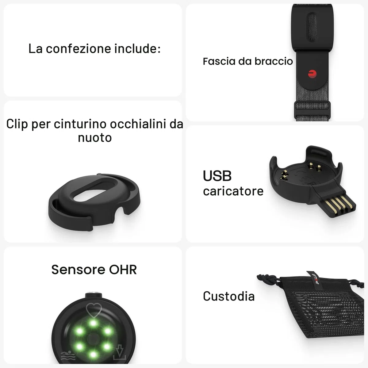 Polar heart rate monitor Verity Sense M-XXL, 920110147, Nero