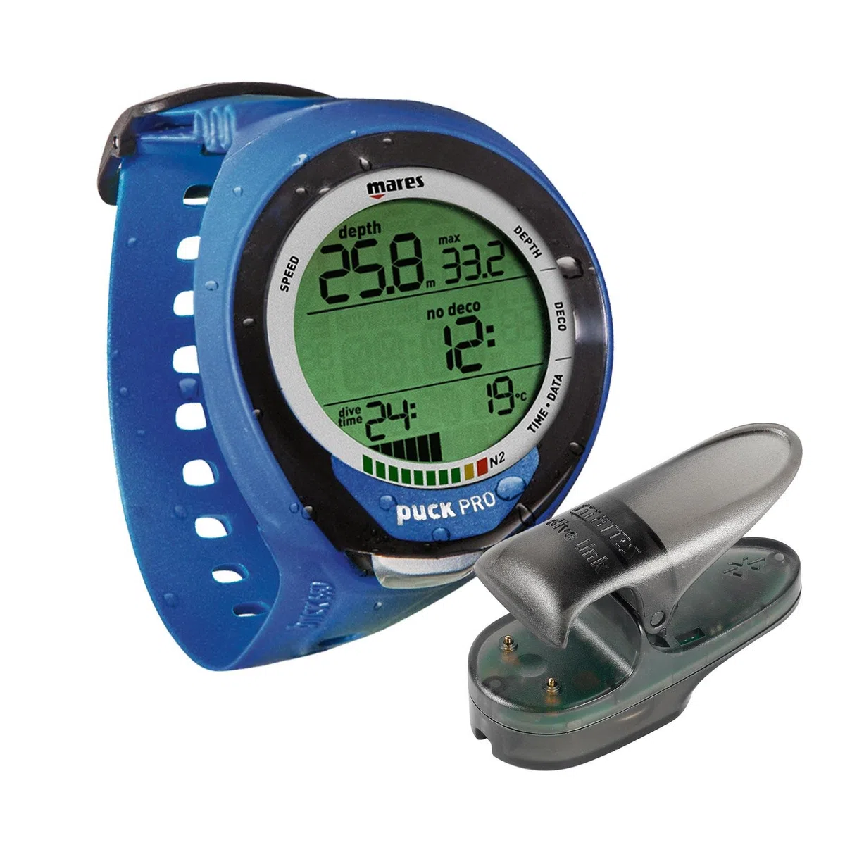 Mares Puck Pro Plus Deep Blue Spar Set con bluelink Interface