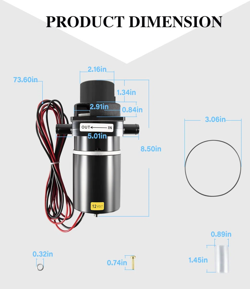 37041-0010 Kit di montaggio per WC elettrico marino maceratore per WC elettrici marini PAR Adatto per Jabsco serie 37010 da 12 Volt