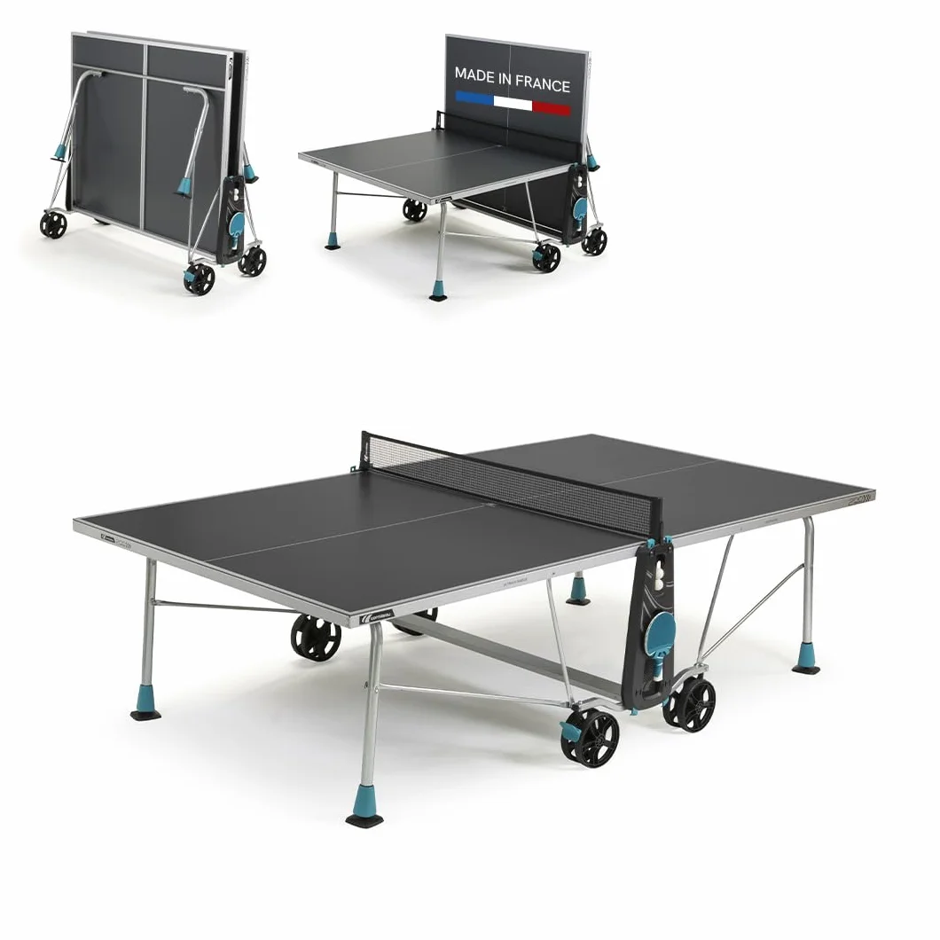 Cornilleau - Tavolo da ping pong per esterni 200X - Tempo libero da giardino - FFTT - Blu o Grigio