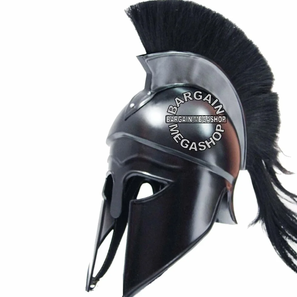 Nautical Replica Hub Spartan-Vaso Greco-Romano Medievale Larp Sca Ruolo Play Armor & con Piuma, Rosso