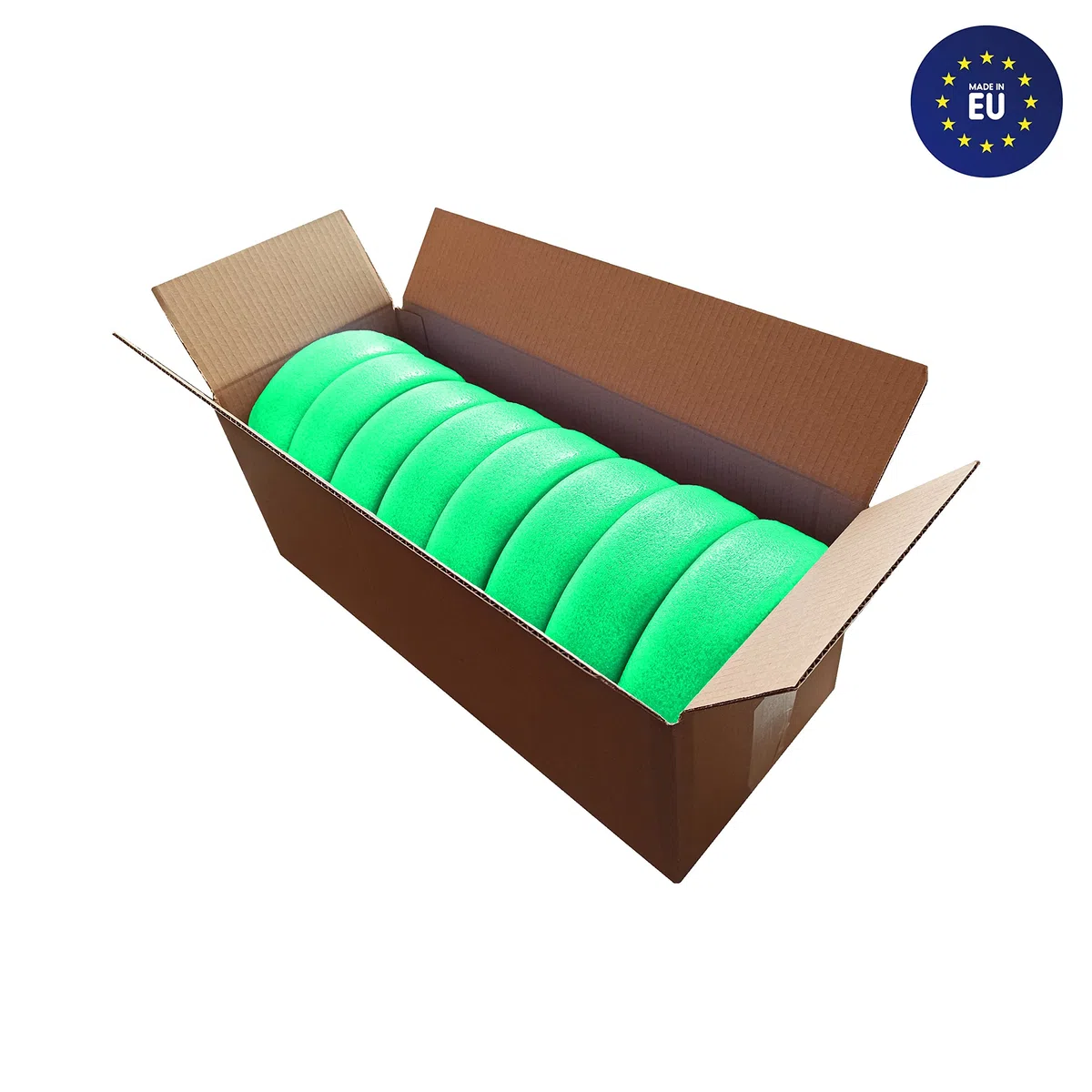 Tubi in schiuma per trampolino da 8 pezzi con tappi in schiuma per aste trampolino, 180 cm, verde