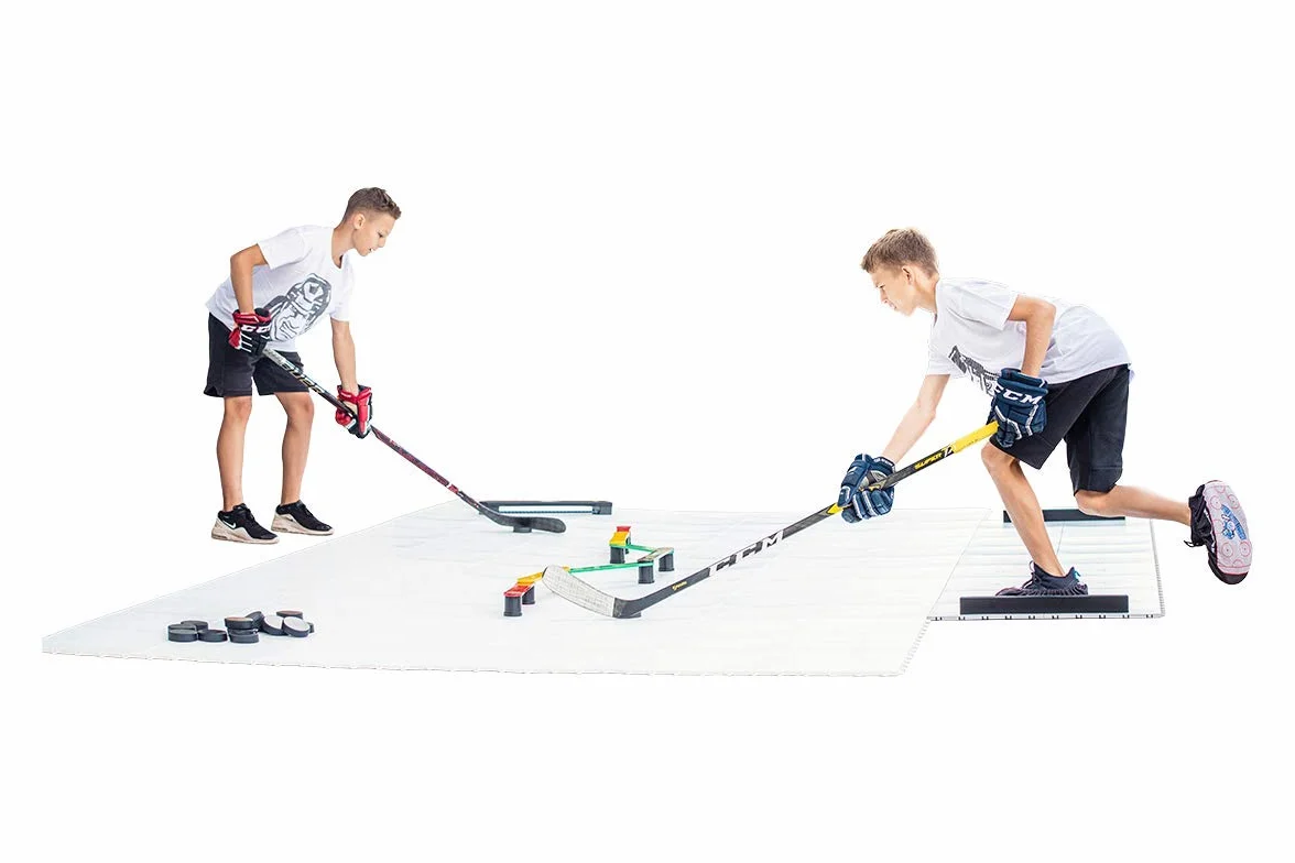 Hockey Revolution Piastrelle per Pavimenti Dryland – Superficie di Allenamento Liscia ad Incastro per incollare, tiro, Passaggio, Adatto per Interni ed Esterni