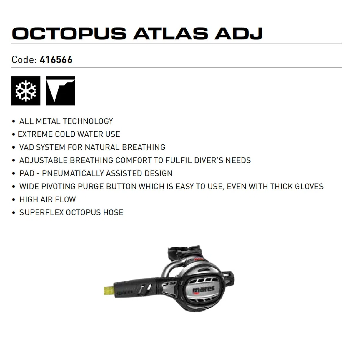 Mares, Octopus Atlas Adj, Polpo, Multicolore, Nr, Unisex-Adult