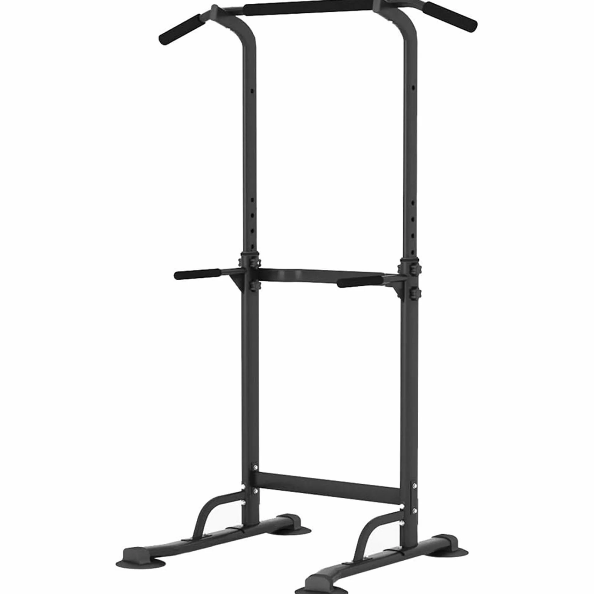 sogesfurniture Power Tower, Dip Station, Sbarra per trazioni,Fitness Multifunzione per Flessioni Trazioni Fitness e Addominali,Altezza Regolabile da 165-210 cm, BHEU-PSBB005