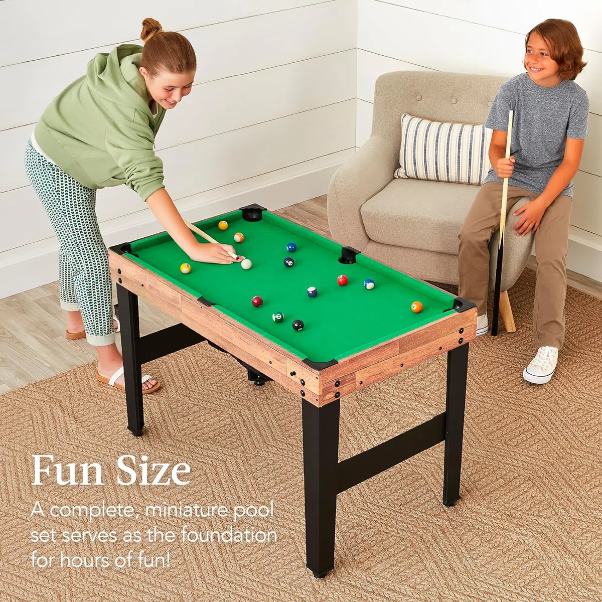 4 in 1 tavolo multi gioco, tavolo da gioco sportivo combinato per bambini tavolo da biliardo,biliardino,tavolo da ping pong,air hockey con tutti gli accessori grande regalo per i bambini