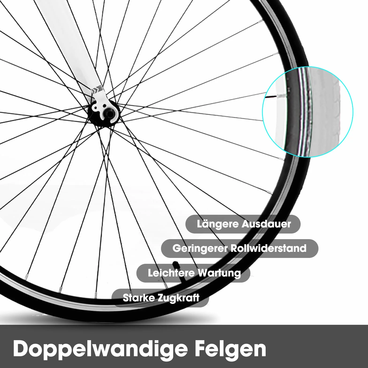 HILAND Bicicletta a pendolo ibrida da da 28 pollici, telaio in alluminio 700c bici da strada, per uomini e donne, 14 velocità, per adulti, telaio da 490/530/570 mm, Bianco/Nero
