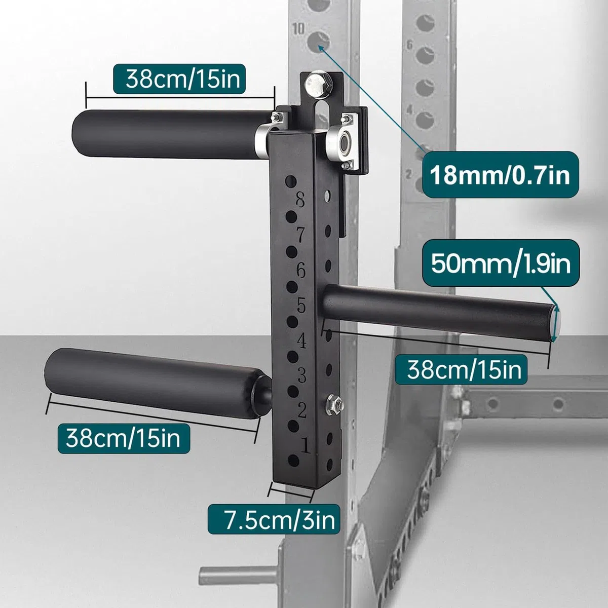 Leg Extension e Curl Regolabile, Accessorio Leg Extension, Macchina LegCurl da seduti, Capacità di carico massima 120 kg per allenare i muscoli delle gambe (18 mm/26 mm)