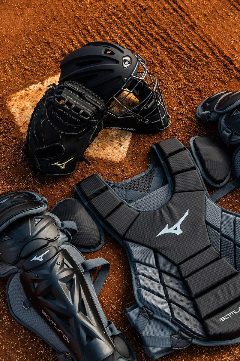 Mizuno Mizuno Samurai Adult Baseball Boxed Catcher's Gear Set - Set di scatole Catchers Uomo