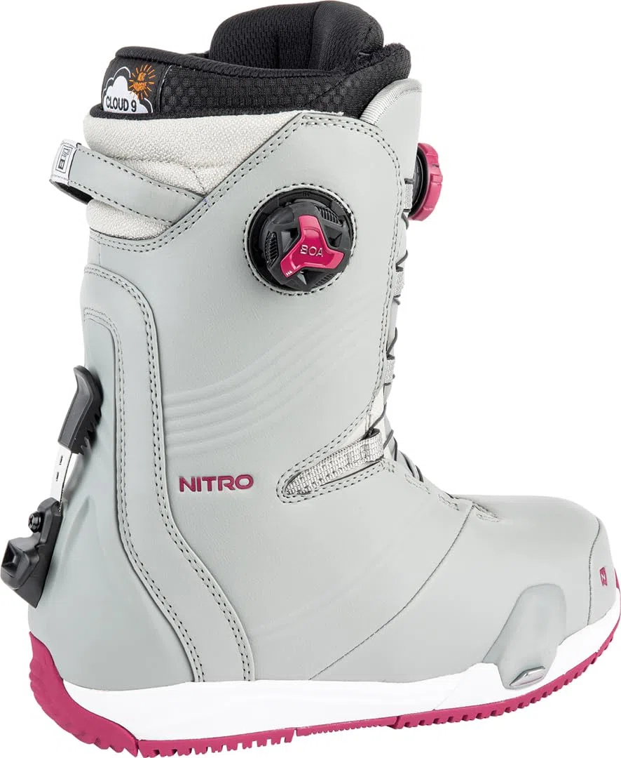 Nitro Dynasty Boa Step On '24 all Mountain Freeride Premium Sistema di Allacciatura Rapida Step On Boot Snowboard - Barca da Snowboard Donna
