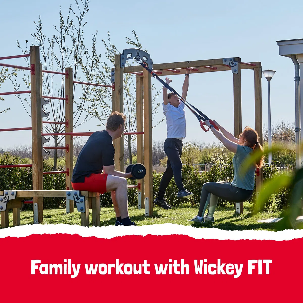 Wickey Attrezzo fitness – Fit Base 510 – Outdoor Palestra Palestra per casa, arrampicata e sport per ragazzi e adulti in giardino con barra per trazioni