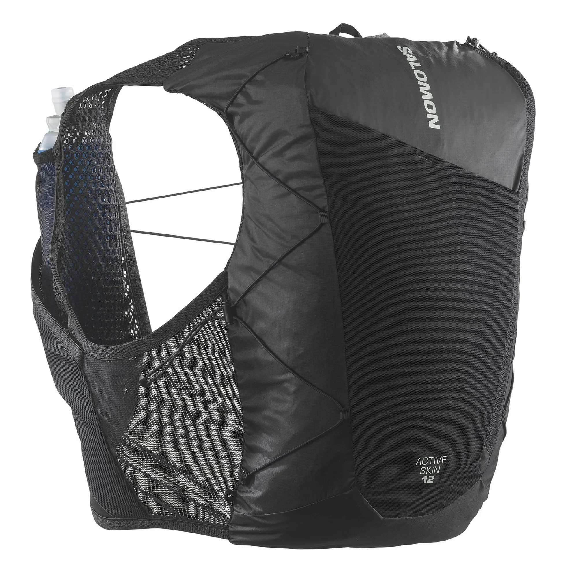 Salomon Active Skin 12 Set, Tasche sul Petto per l'idratazione Facile, Comfort Precision SensiFit, Spazio ottimizzato per l'ultra Trail con Tasche di Sicurezza