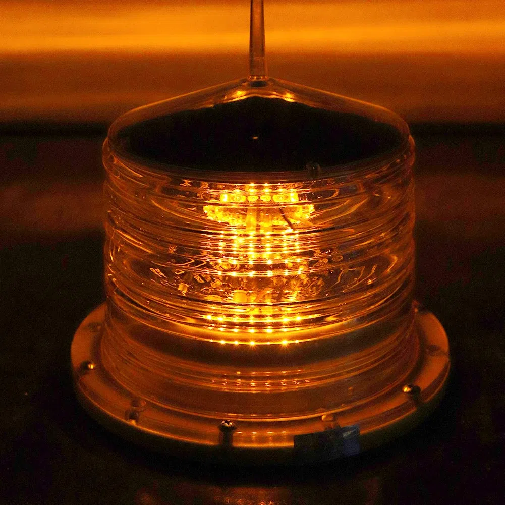 Faro di sicurezza per barca alimentato a energia solare IP68, luce galleggiante lampeggiante a 20 LED con 256 perle di lampada, luce marina impermeabile per la navigazione delle na