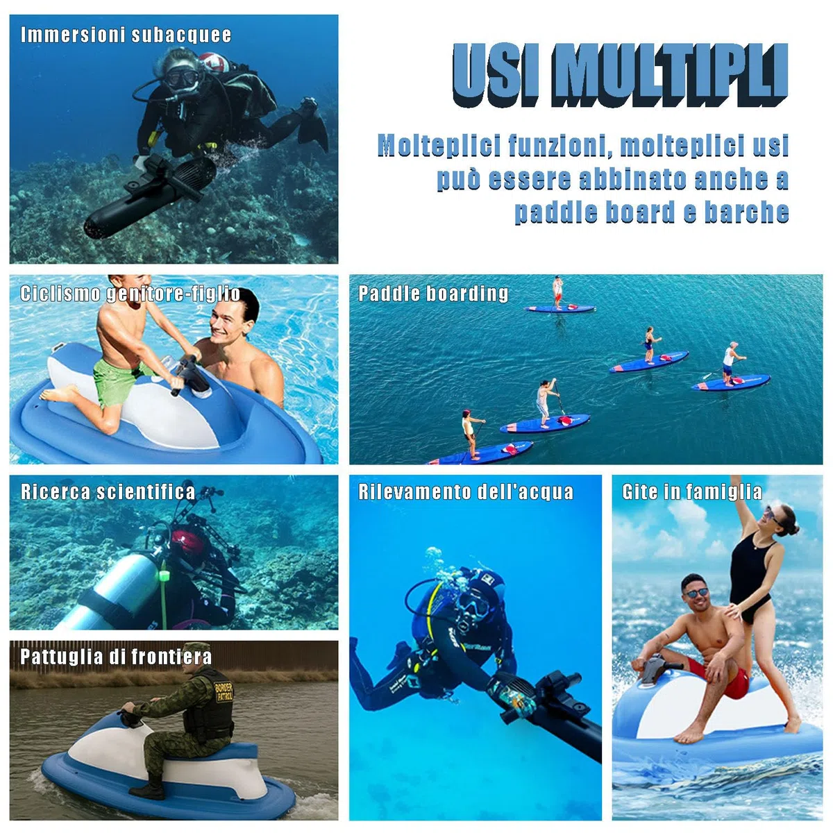 Gommone Gonfiabile 2 Posti 2025 (Blu) - 220kg Capacità, Doppia Pinna Stabilizzante, PVC Rinforzato 0.9mm, Kit Completo con Pagaia & Pompa - Ideale per Pesca, Snorkeling e Escursioni, No Elica