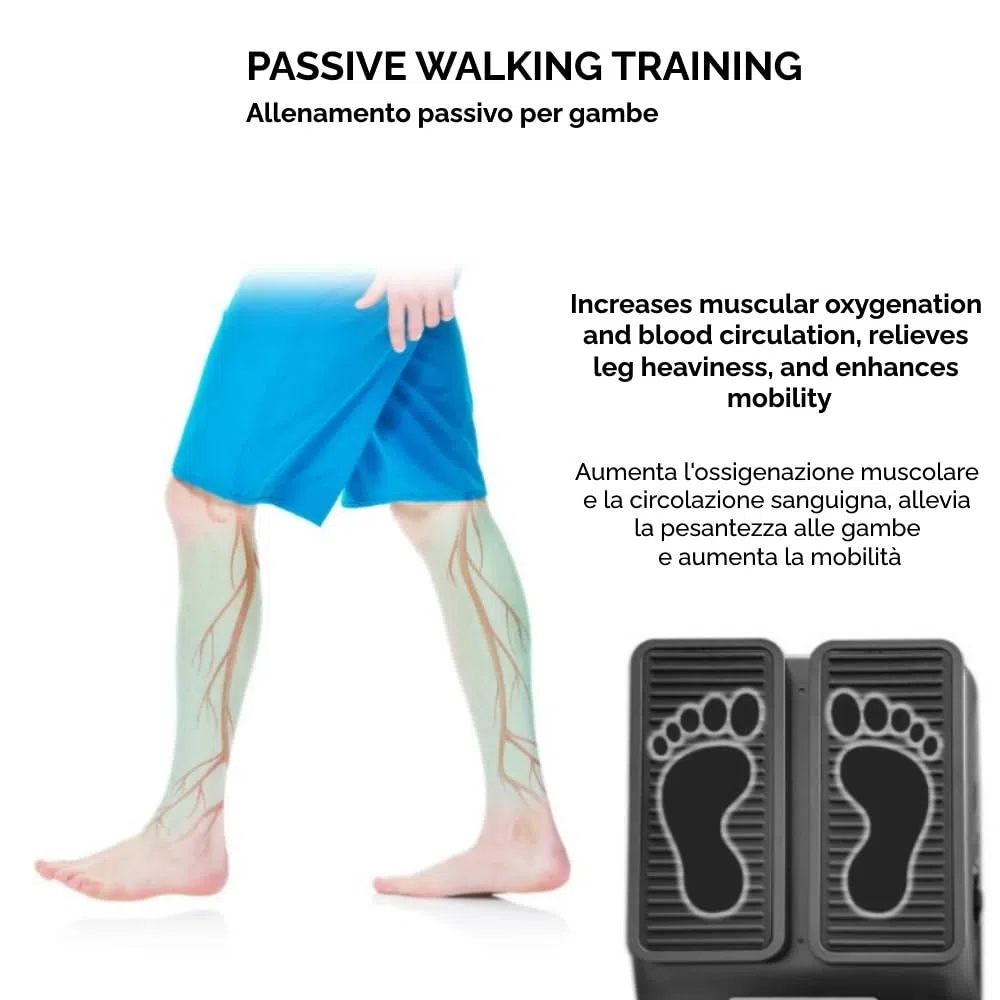 FFitness ESERCITATORE PASSIVO PER GAMBE 2 VELOCITA’ PEDANA PIATTAFORMA VIBRANTE ALTEZZA REGOLABILE PER CAMMINARE SEDUTI LEG STEPPER