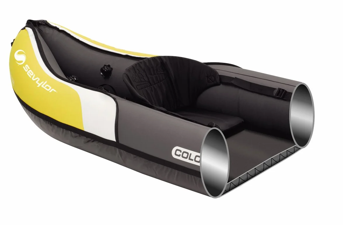 Sevylor Colorado Kit Canoa Gonfiabile 2 Persone Kayak Pieghevole Compreso 1 Doppia Pagaia Pompa A Pedale 331x88 cm