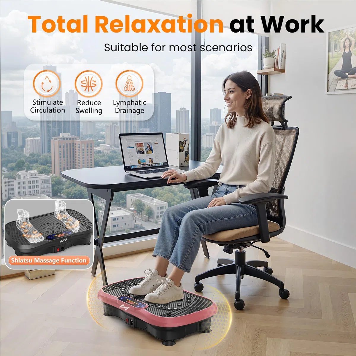 Macchina per esercizi a piastra vibrante, allenamento per tutto il corpo, piattaforma fitness, macchina di drenaggio linfatico per perdita di peso, tonificare, benessere, palestra domestica