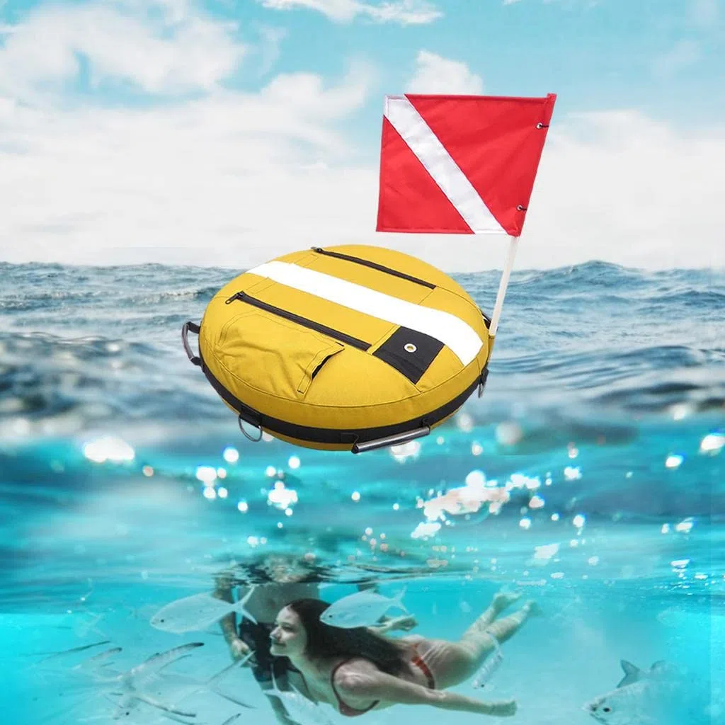 Freediving Segnalazione Gonfiabile Subacquea Equipaggiamento Galleggiante con Camera d'Aria Interna Materiale Nylon TPU Adatta a