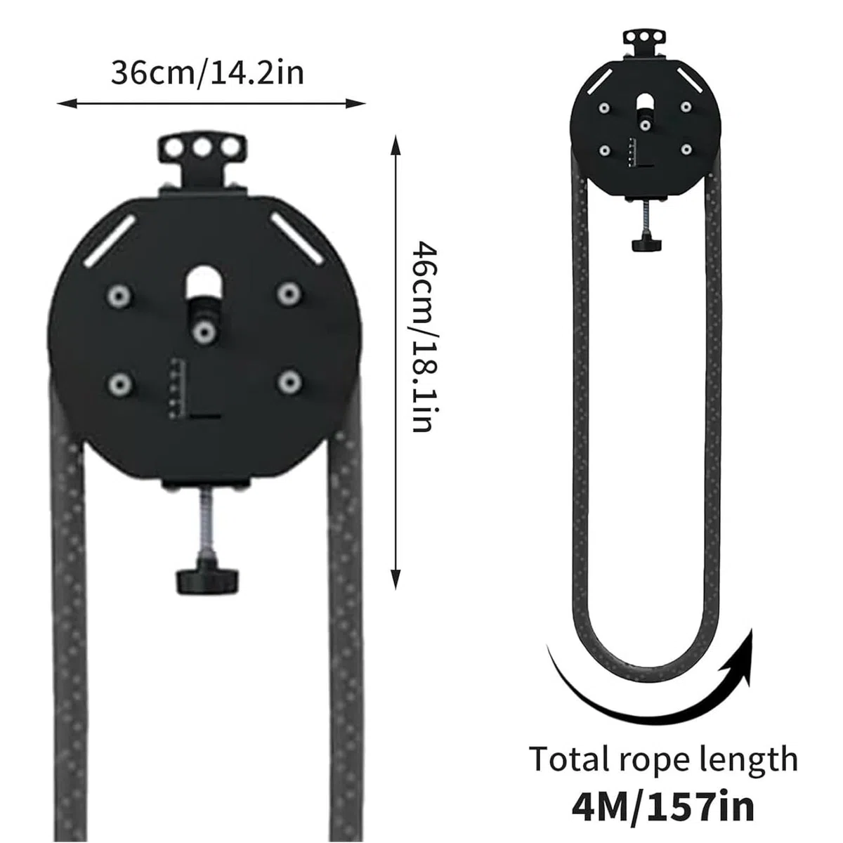 Endless Rope Trainer,Pulley Cable Machine,Endless Rope Trainer,Adjustable Resistance, Small Footprint and Easy To Install for Muscle Endurance, Upper Extremity Physical Training