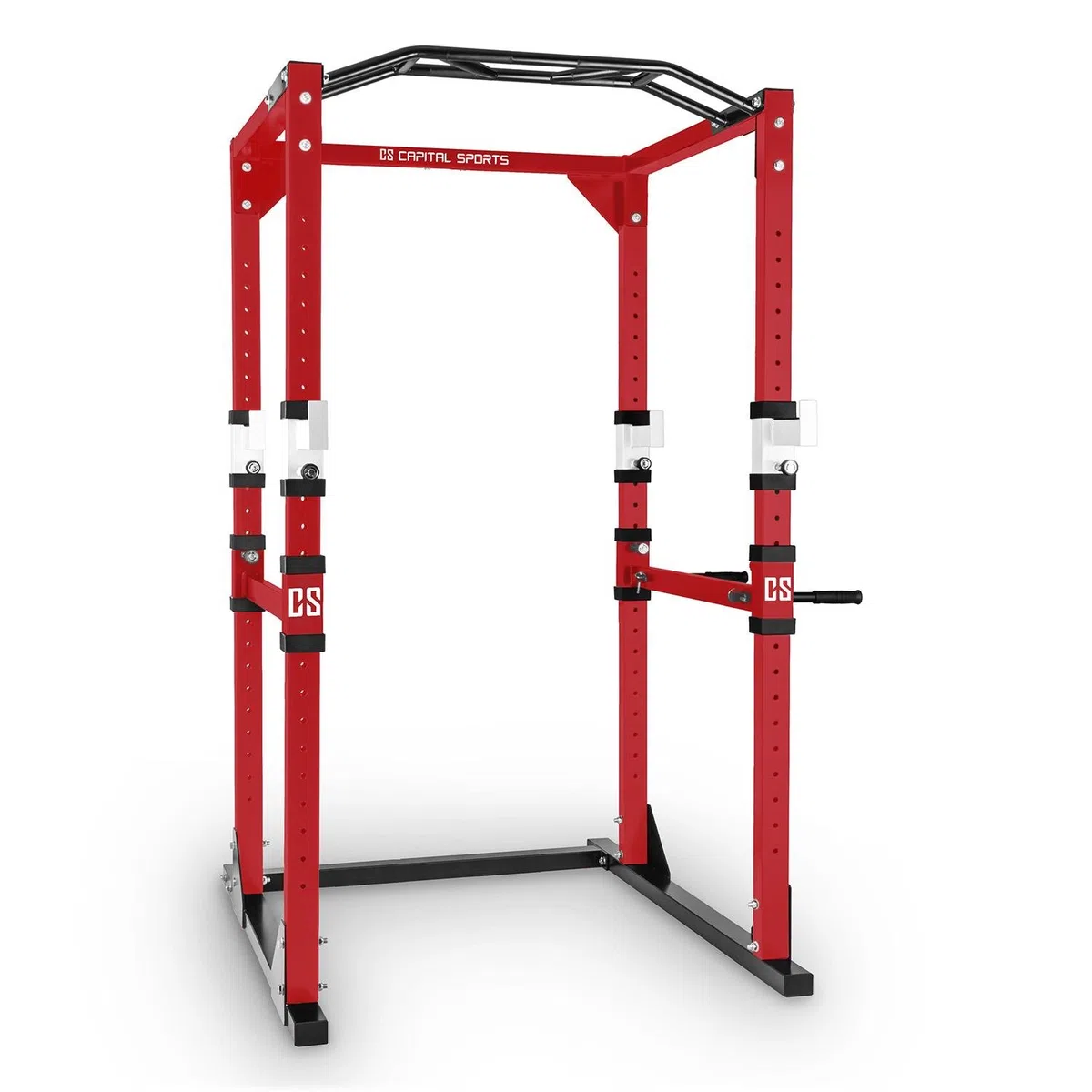 Capital Sports Tremendour - Power Rack Multifunzione, Sbarra per Trazioni Multigrip, 2X Safety Spotter, 4X Ganci J Regolabili, Peso Max Utente: 120Kg, Portata Max: 300Kg