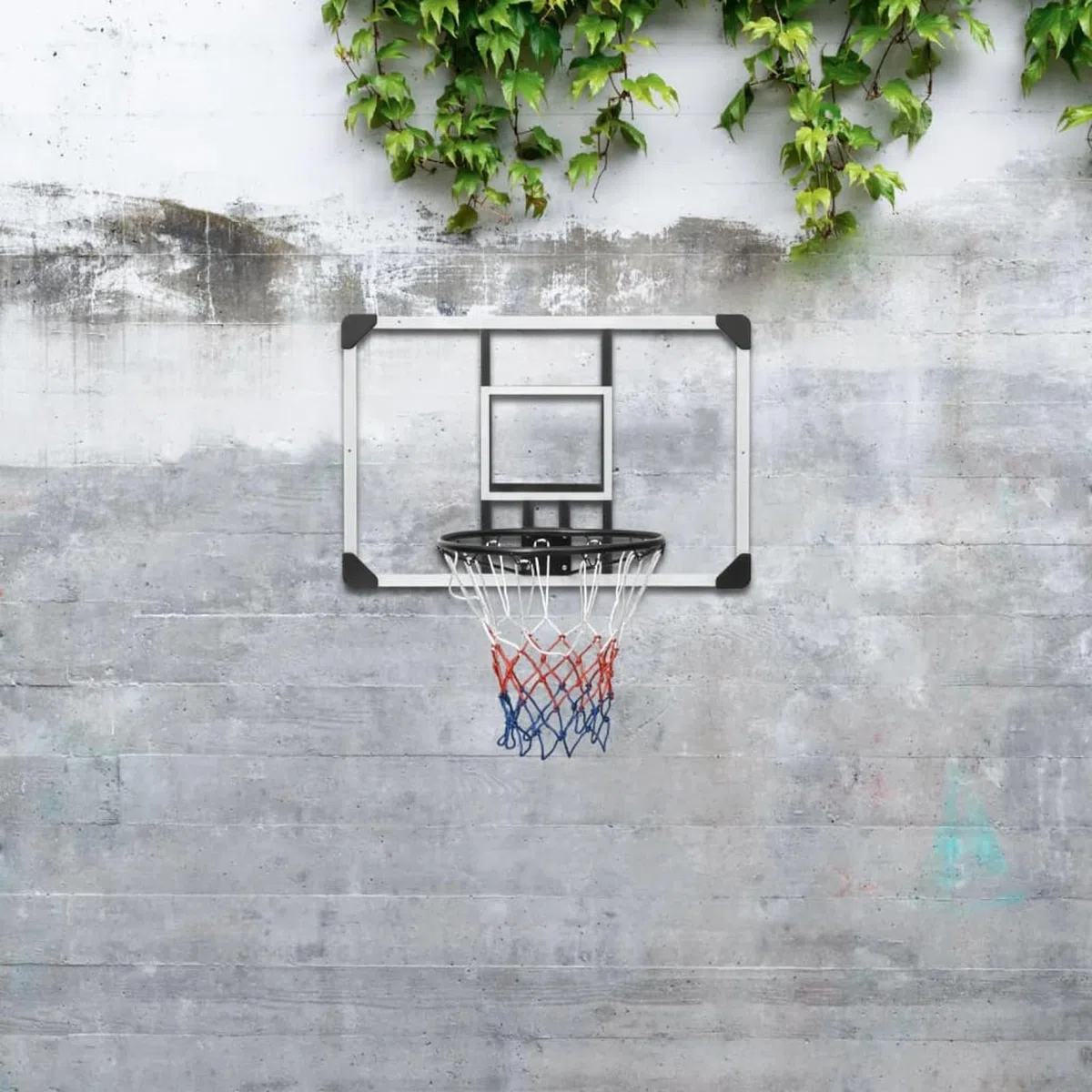 ARKEM Canestro Basket Esterno Portatile,Pallacanestro da Camera Interno con Tabellone,Tabellone Pallacanestro Trasparente 90x60x2,5 cm Policarbonato