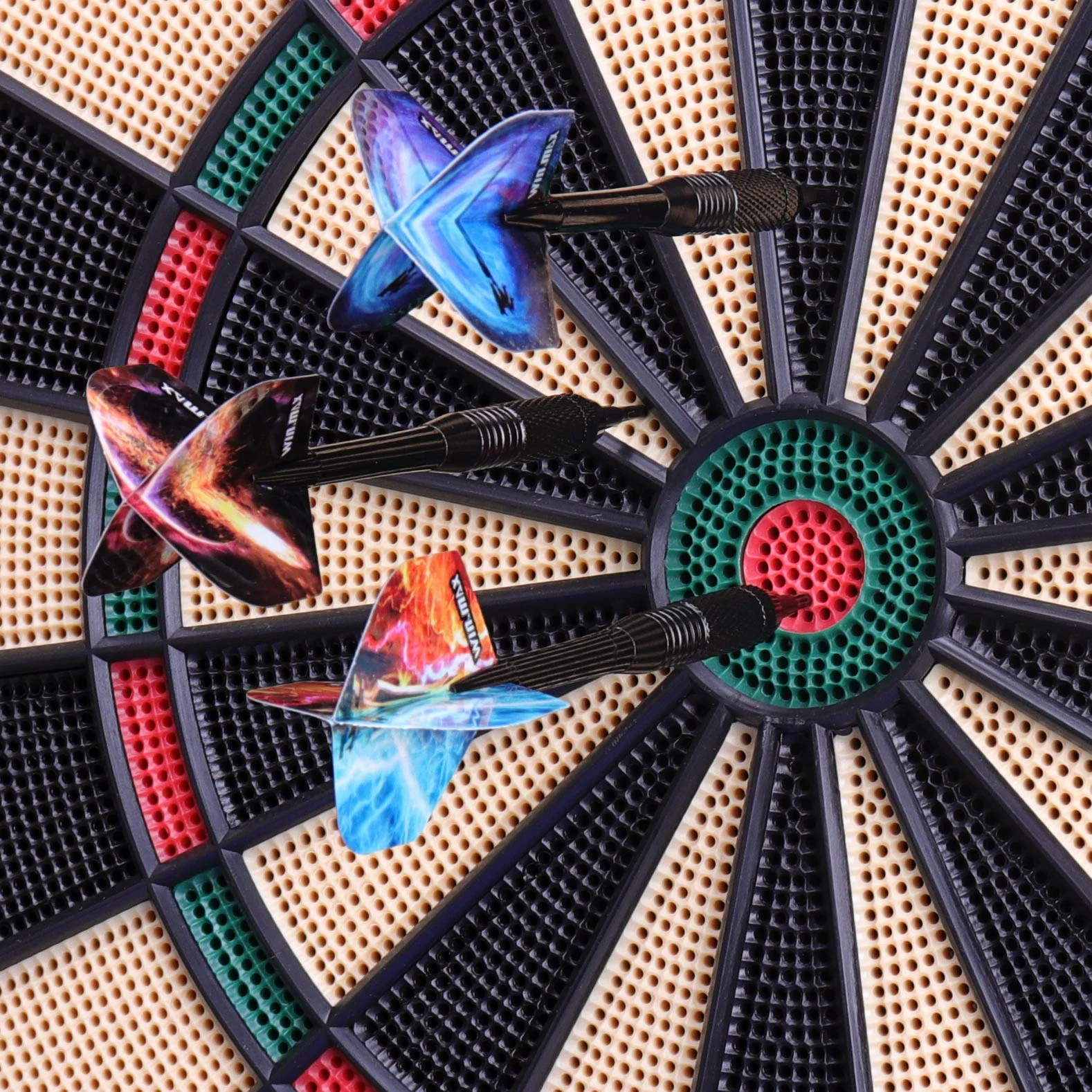 Win.max - Bersaglio elettronico per freccette con LED, display digitale, set di 12 freccette a punta morbida, con armadio