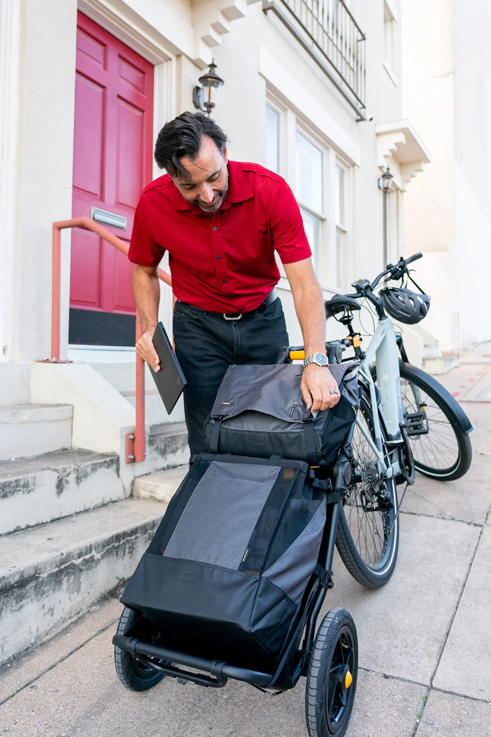 Burley Travoy, Rimorchio Compatto Pieghevole per Bici da carico
