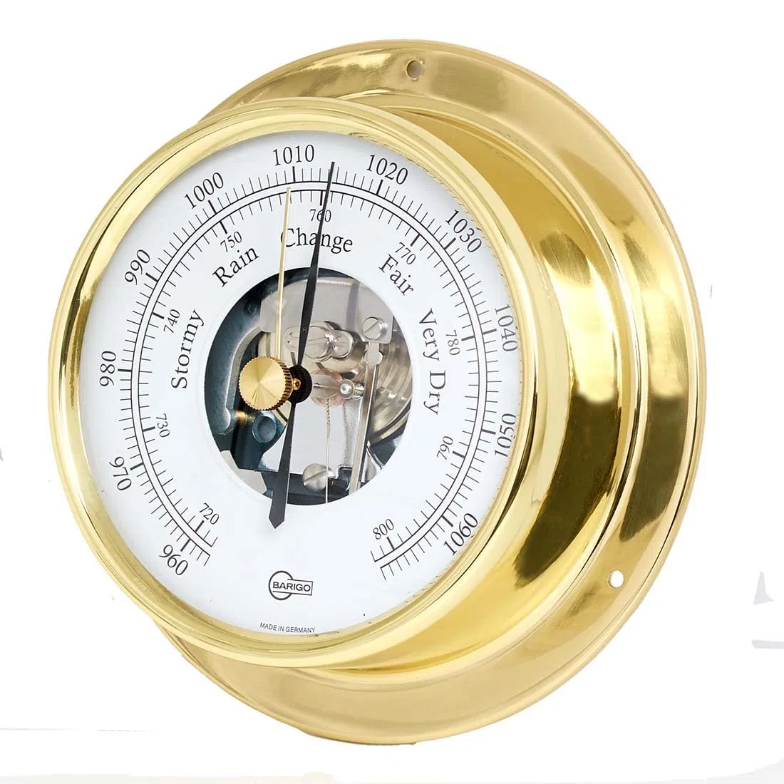 Barigo Marine Barometer Tempo Brass